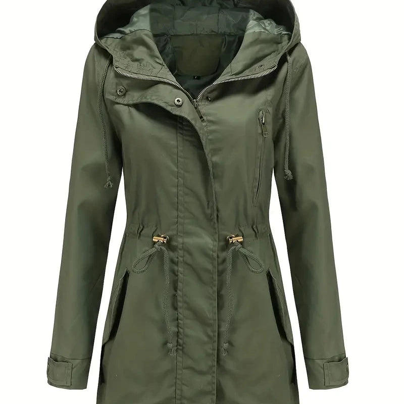 Femmes - Trench-coat à capuche et à manches longues - Imperméable
