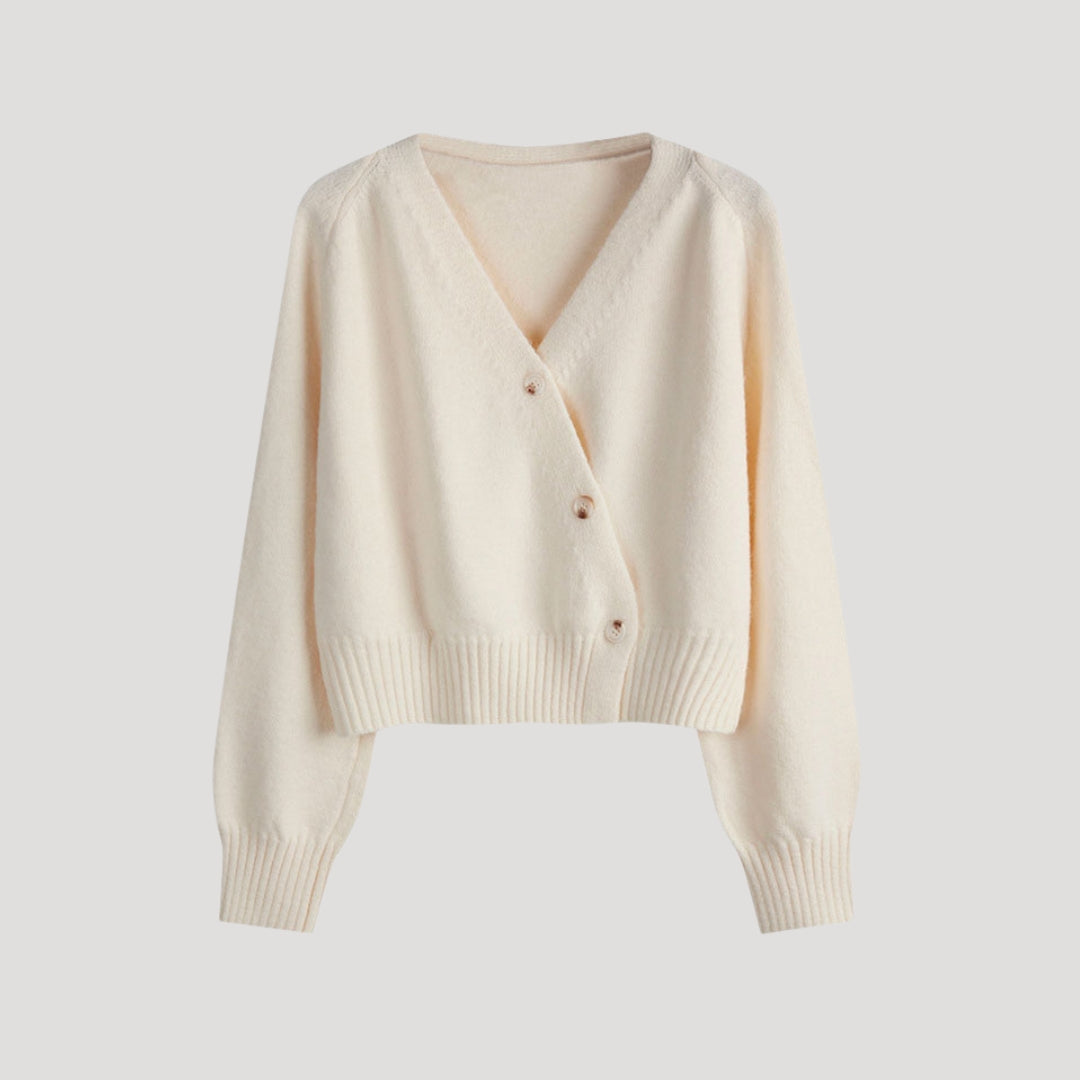 Femmes - Cardigan en tricot à col en V - boutonné