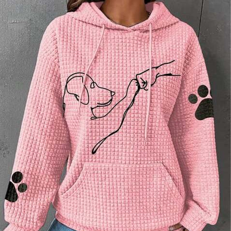 Femmes - Sweat - Capuche douillet - Imprimé adorable de chien - Confort et style pour tous les jours