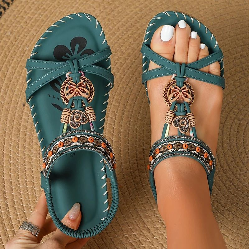 Femmes - Sandales - Matériaux de haute qualité - Forme confortable, style décontracté - Chaussures d'été