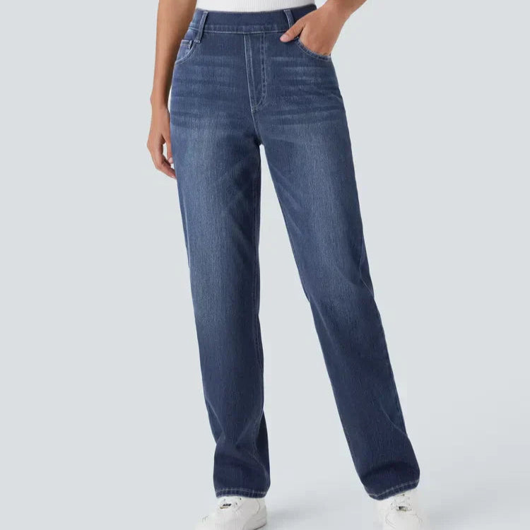 Femmes - Pantalon Élastique Confortable - Tissu doux - Idéal pour le Quotidien - Pantalon Pratique et Stylé