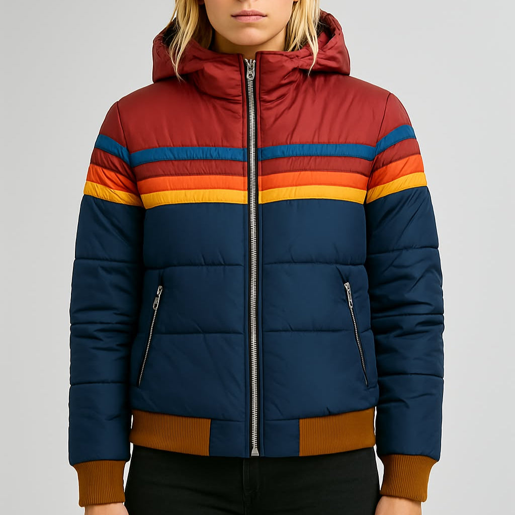 Femmes - Veste - Polaire colorblock - Imperméable à capuche - Confort et style pour toutes les occasions