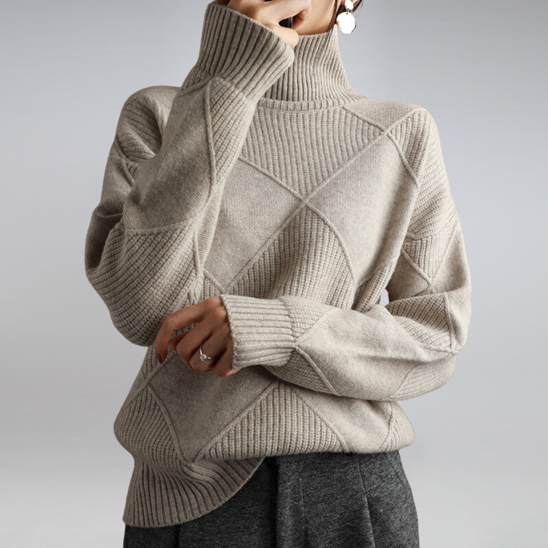 Femmes - Pull en tricot doux et chaud - Tissu doux - Vêtements d'hiver confortables - Pull en laine tendance