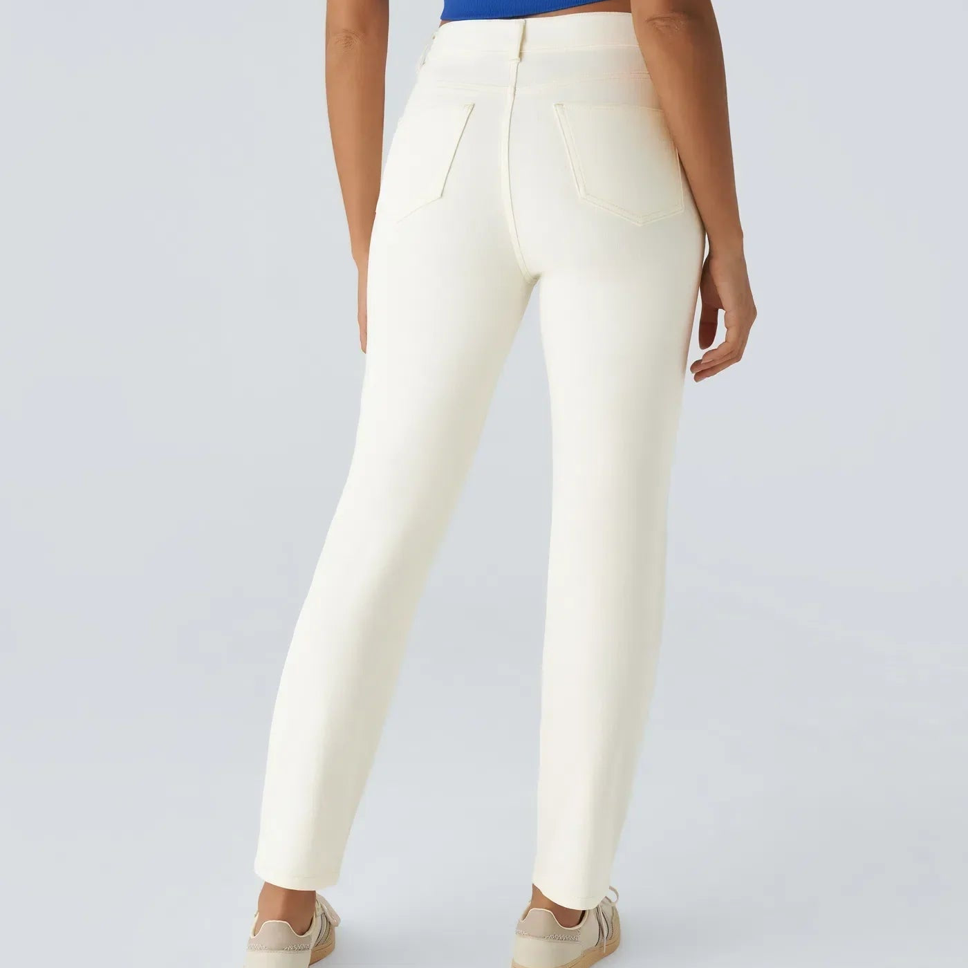 Femmes - Pantalon Élastique Confortable - Tissu doux - Idéal pour le Quotidien - Pantalon Pratique et Stylé