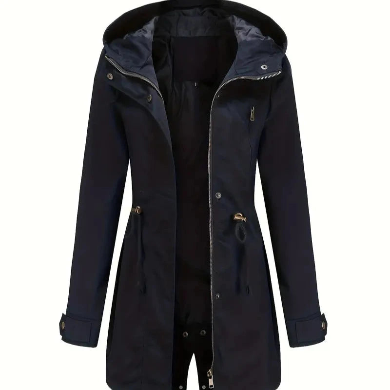 Femmes - Trench-coat à capuche et à manches longues - Imperméable