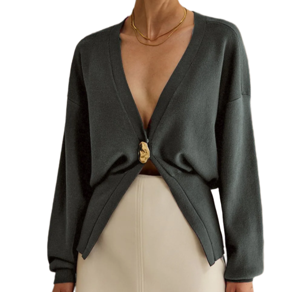 Femmes - Cardigan élégant - Tissu doux - Superposition chic avec fermeture à boutons - Mode intemporelle