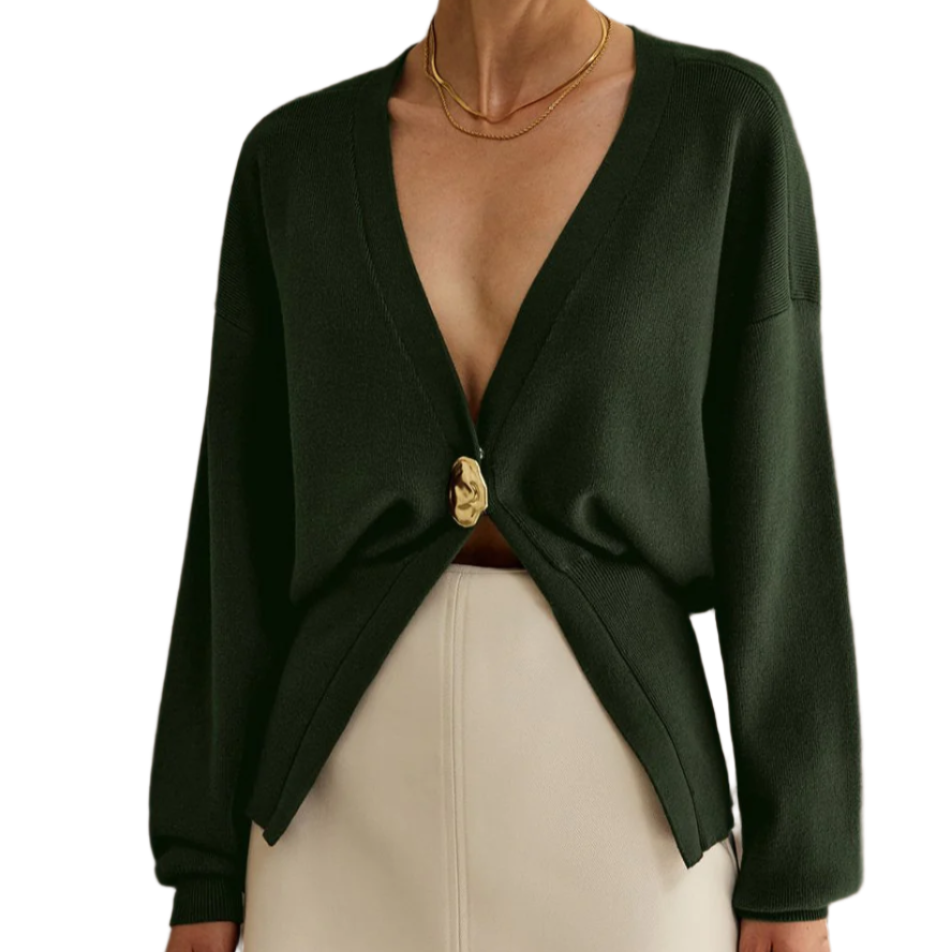 Femmes - Cardigan élégant - Tissu doux - Superposition chic avec fermeture à boutons - Mode intemporelle