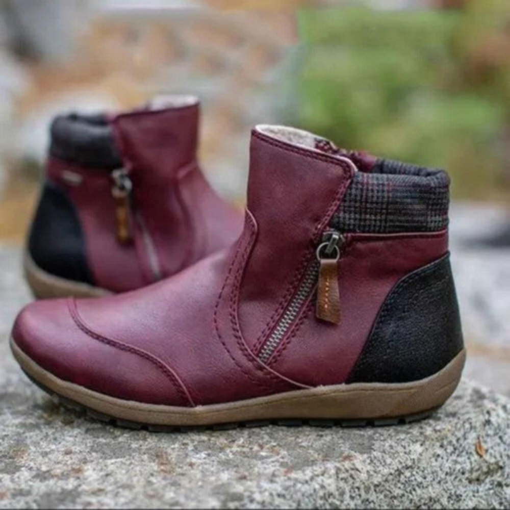 Femmes - Bottines - Cuir Doublé Chaud - Élégance Confortable pour l'Hiver