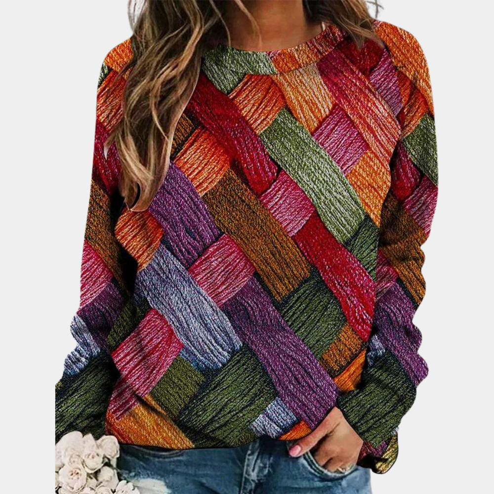 Femmes - Pull tricoté coloré - Tissu doux - Coupe décontractée - Mode tendance et confortable