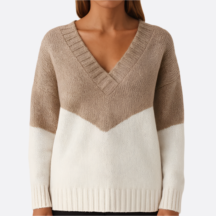 Femmes - Pull en V - Tissu Doux - Confort et Élégance pour un Style Décontracté