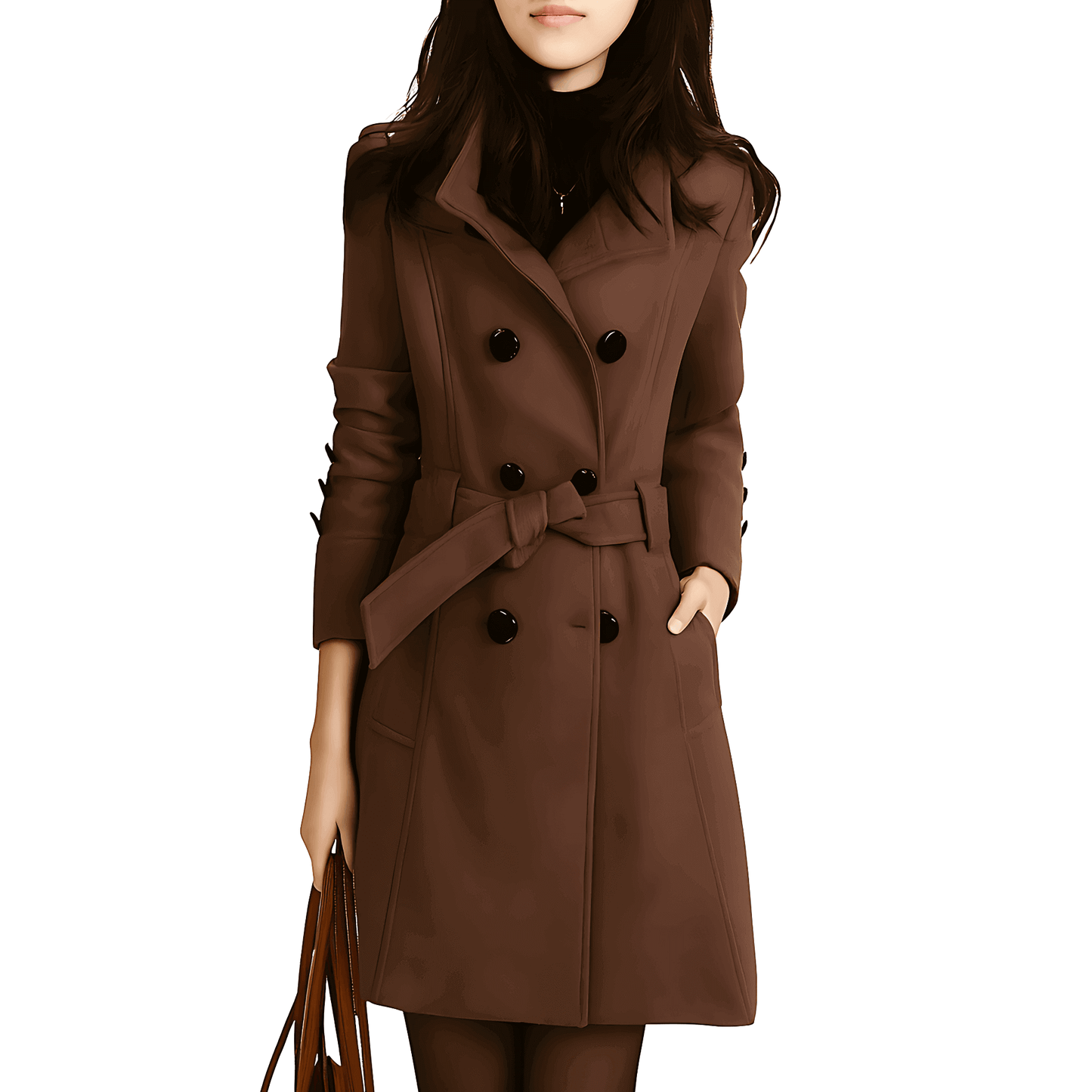 Femmes - Trench-coat stylé - Ceinture de taille