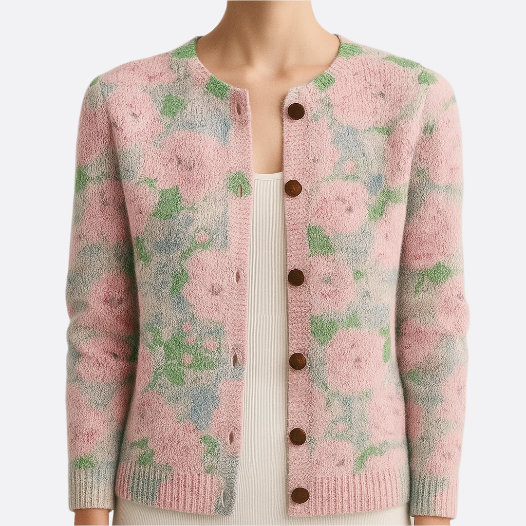 Femmes - Cardigan à fleurs - Tissu léger - Élégant et doux - Vêtement d'été parfait