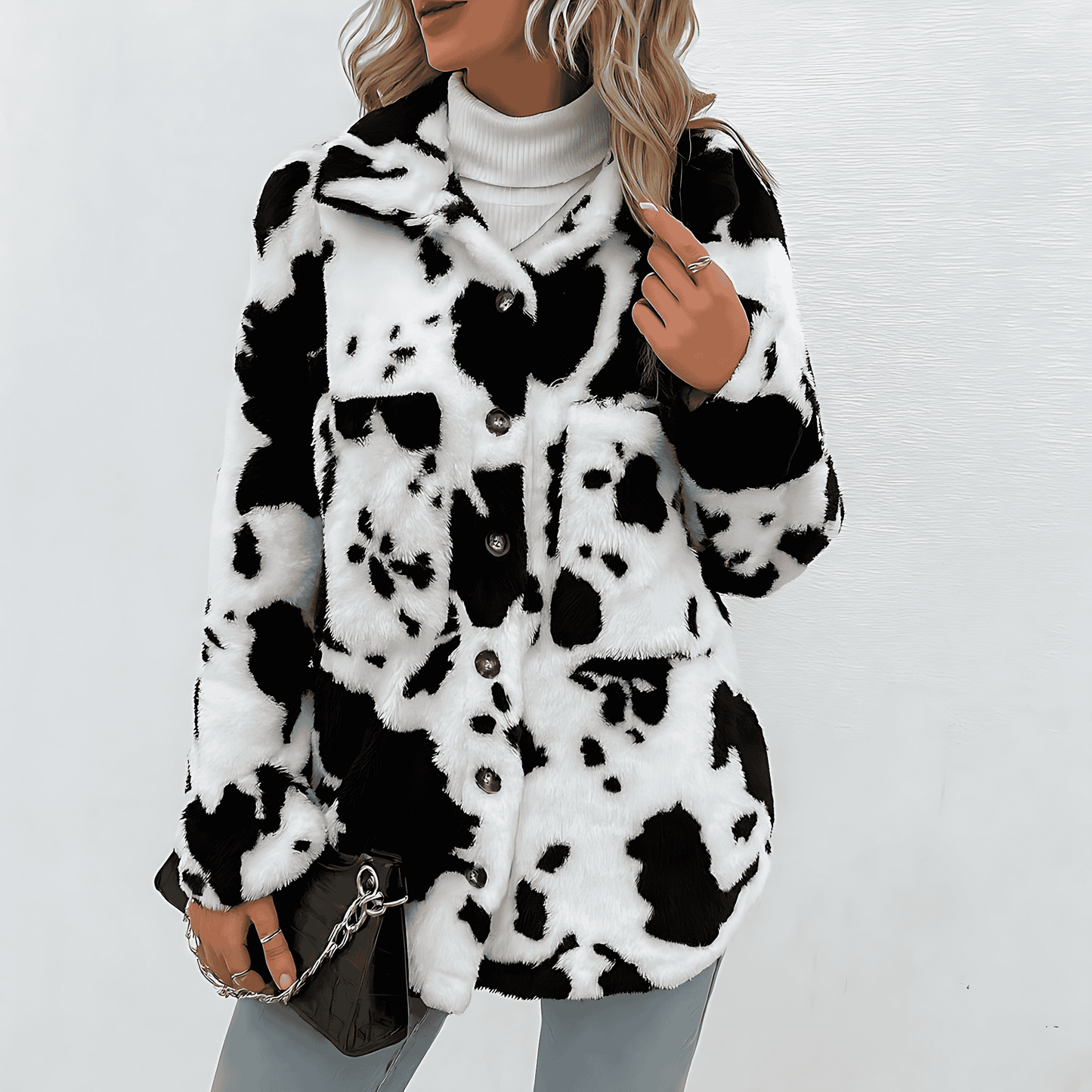 Femmes - Manteau polaire en peluche - Coupe décontractée