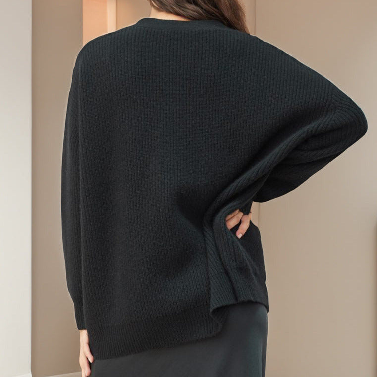 Femmes - Cardigan surdimensionné douillet en tricot côtelé - Confort et style pour toutes les occasions