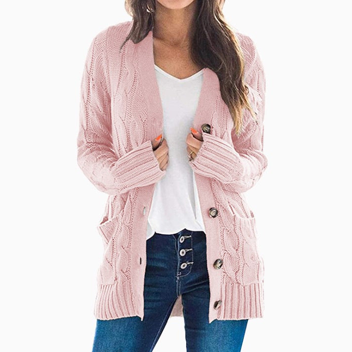 Femmes - Cardigan à coupe décontractée - Laine