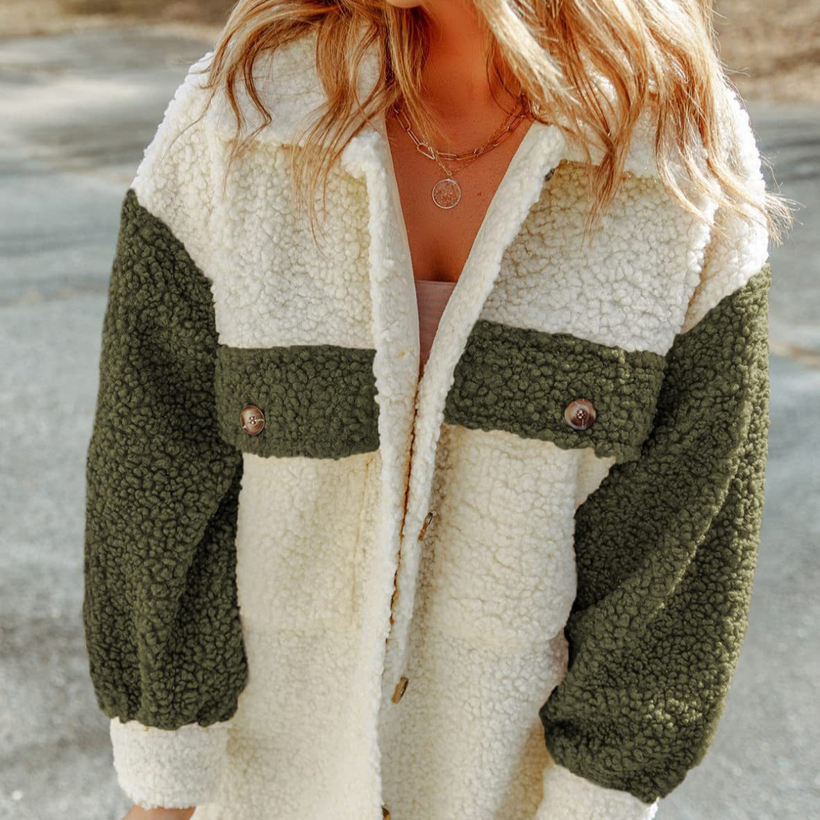 Femmes - Veste d'hiver colorée - Laine
