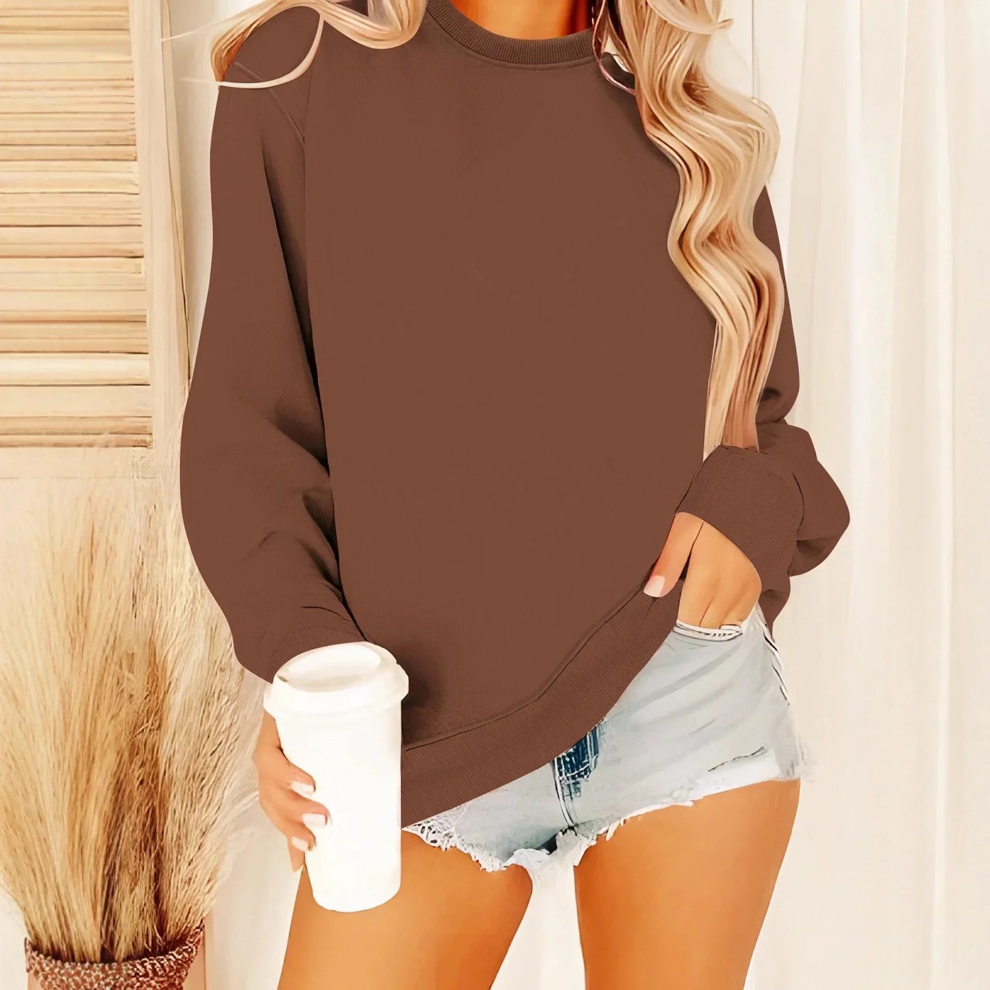 Femmes - Sweat décontracté - Col rond