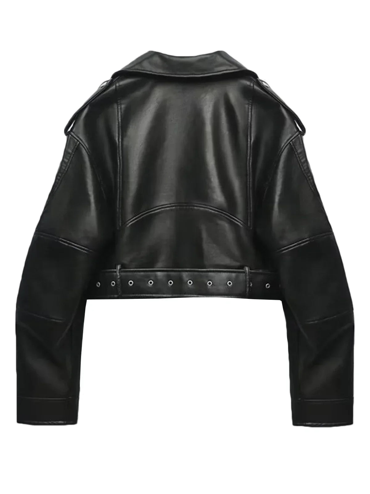 Femmes - Veste de motard classique - Cuir - Style décontracté, parfait pour l'automne