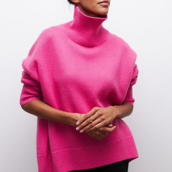 Femmes - Pull à col roulé doux - Tricots douillets