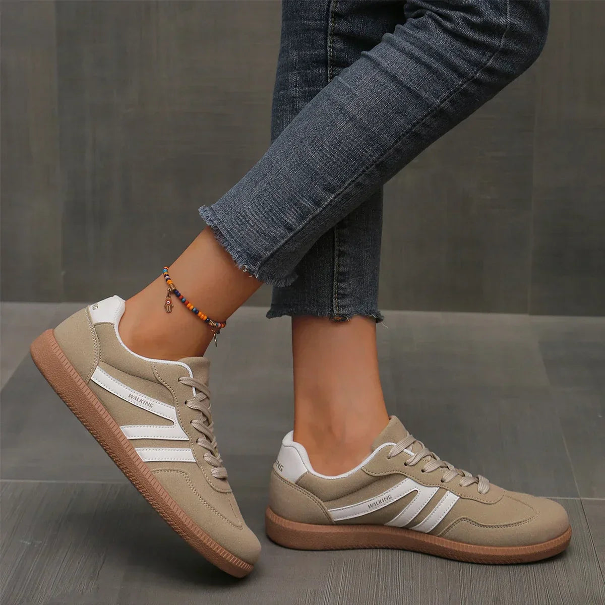 Femmes - Baskets de marche légères et matelassées - Matériau durable - Chaussures de soutien pour tous les jours