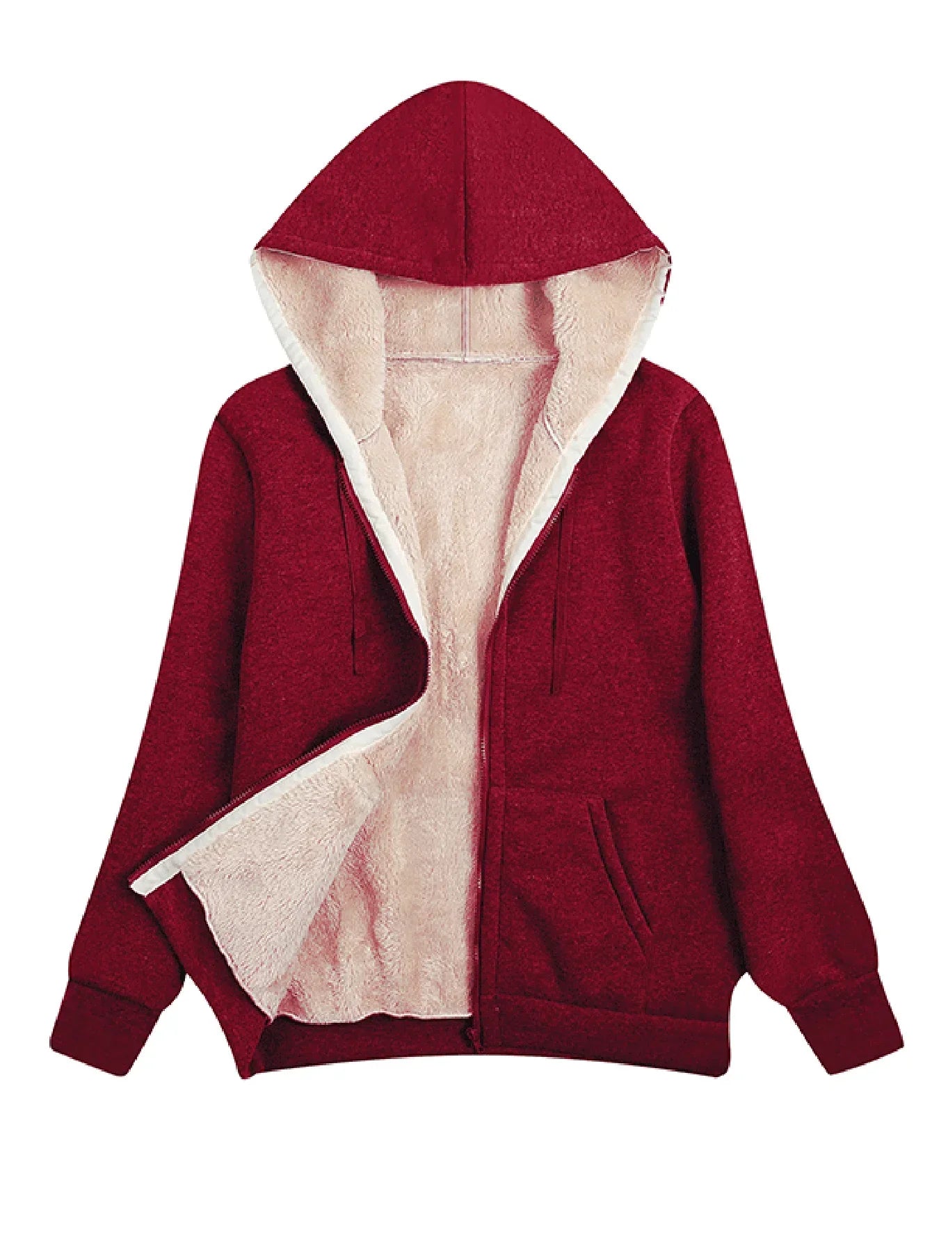 Femmes - Veste à capuche - Polaire - Manches longues confortables - Idéale pour l'hiver