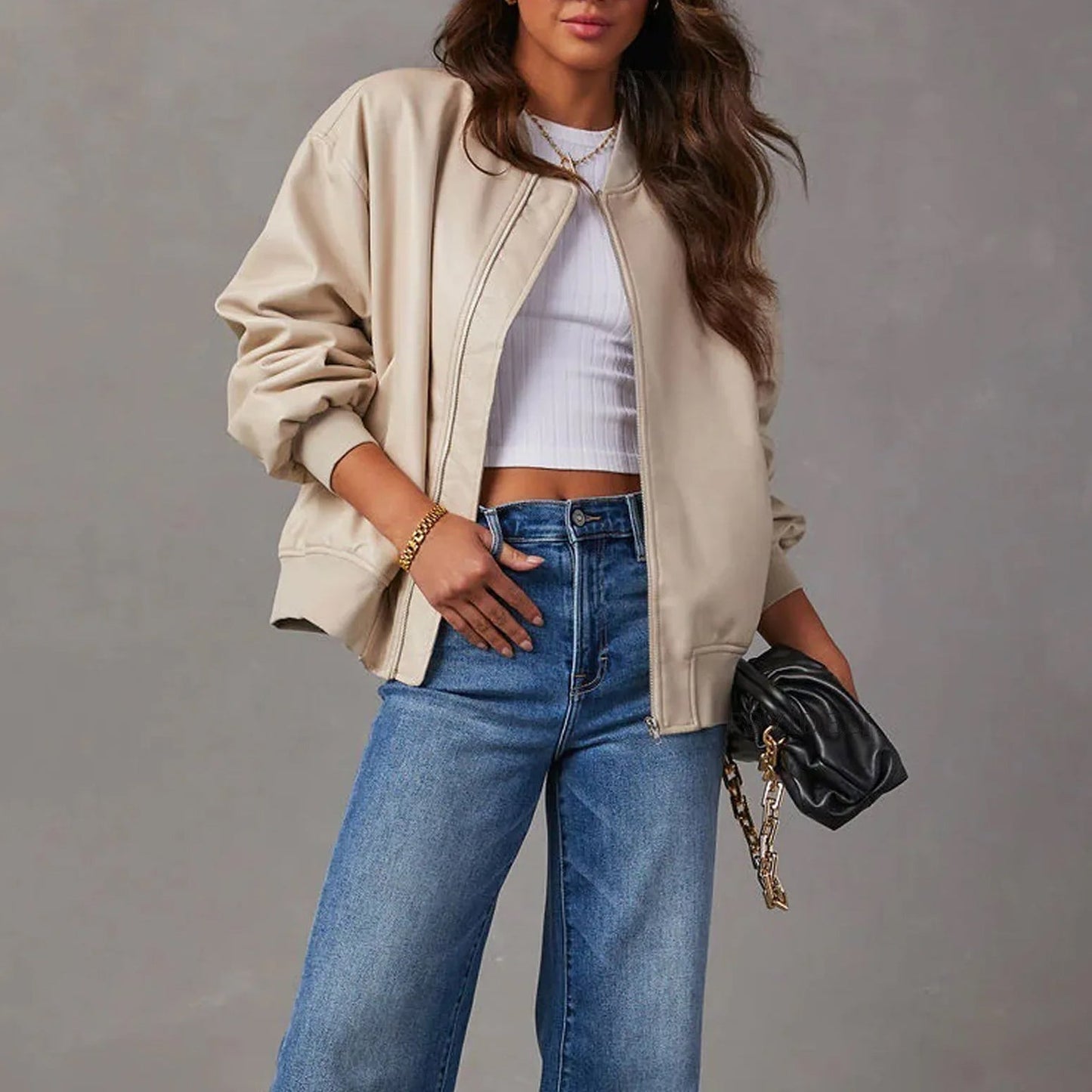 Femmes - Blouson Bombardier Décontracté - Style Élégant et Confortable - Veste Tendance