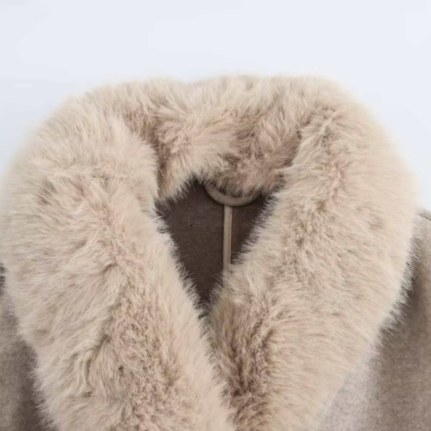 Femmes - Trench-coat beige - Fausse Fourrure