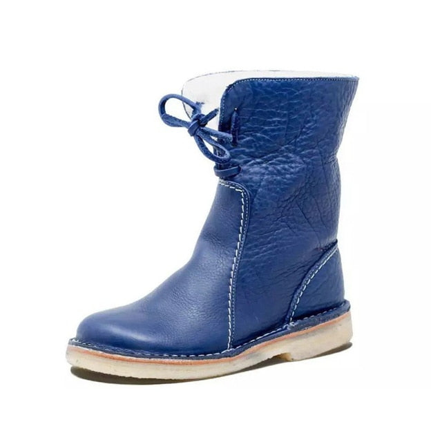 Femmes - Bottines doublées de shearling - Manchette pliable