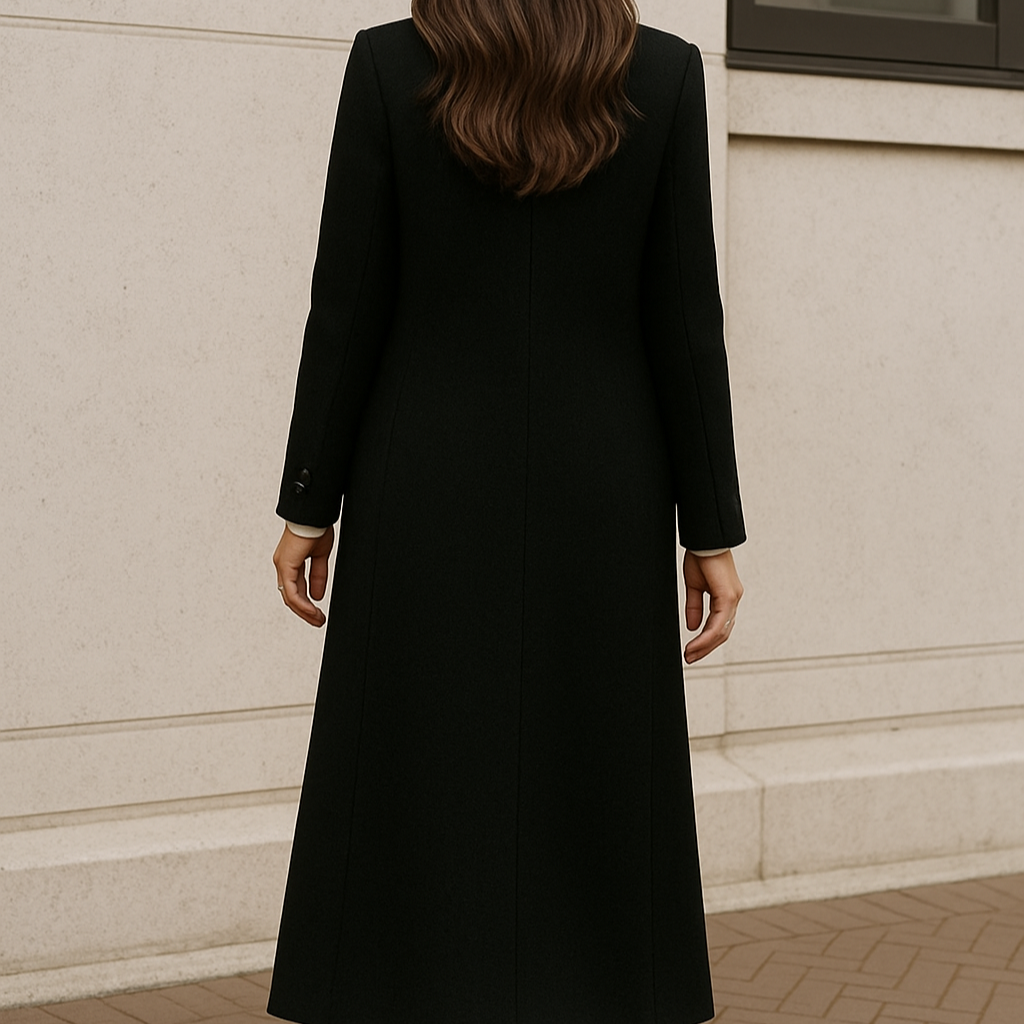 Femmes - Manteau long - Élégance hivernale sur mesure - poches - Manteau chic pour l'hiver