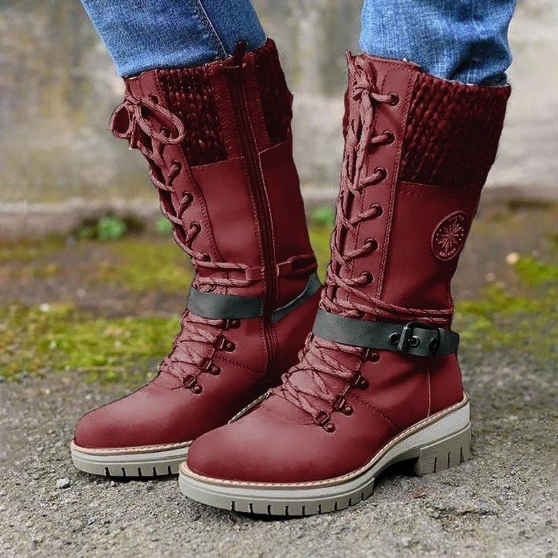 Femmes - Bottes d'hiver - Fermeture éclair latérale - Style élégant - Confort et chaleur