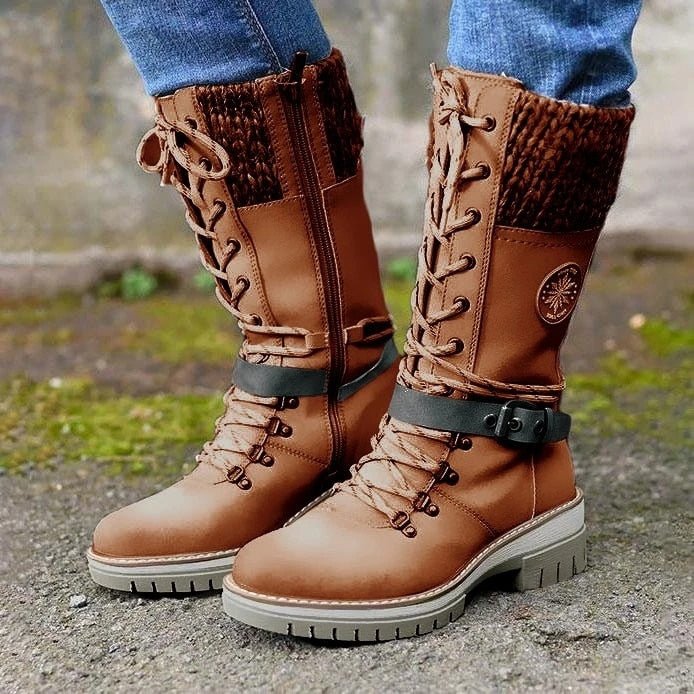 Femmes - Bottes d'hiver - Fermeture éclair latérale - Style élégant - Confort et chaleur