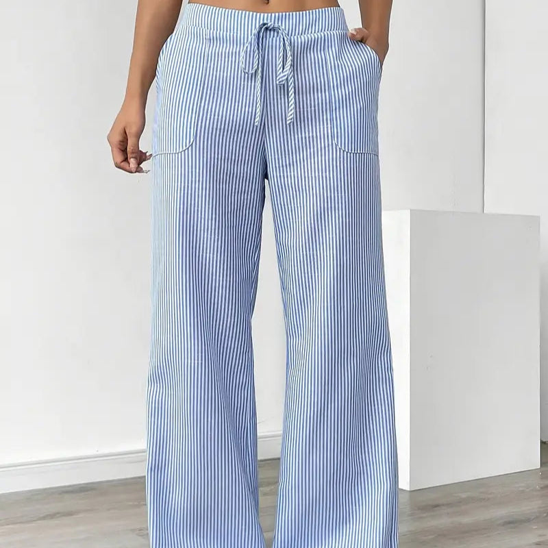 Femmes - Pantalon - Rayé tendance - Tissu confortable et stylé - Idéal pour un look chic