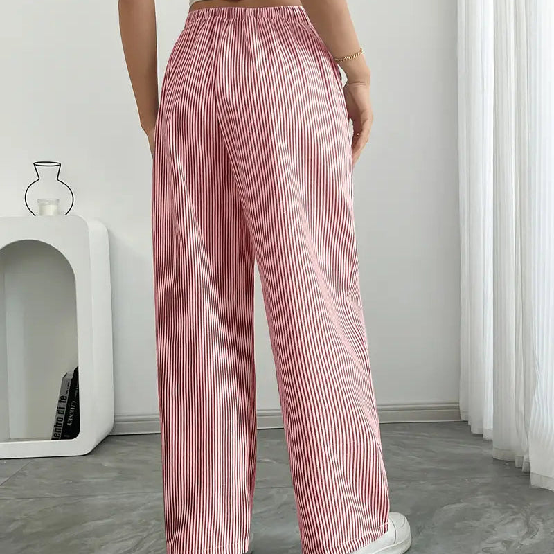 Femmes - Pantalon - Rayé tendance - Tissu confortable et stylé - Idéal pour un look chic