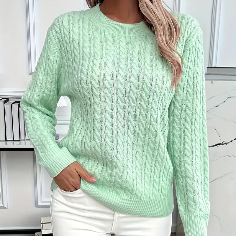Femmes - Pull à coupe classique - aspect tricot torsadé