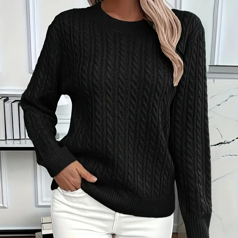 Femmes - Pull à coupe classique - aspect tricot torsadé