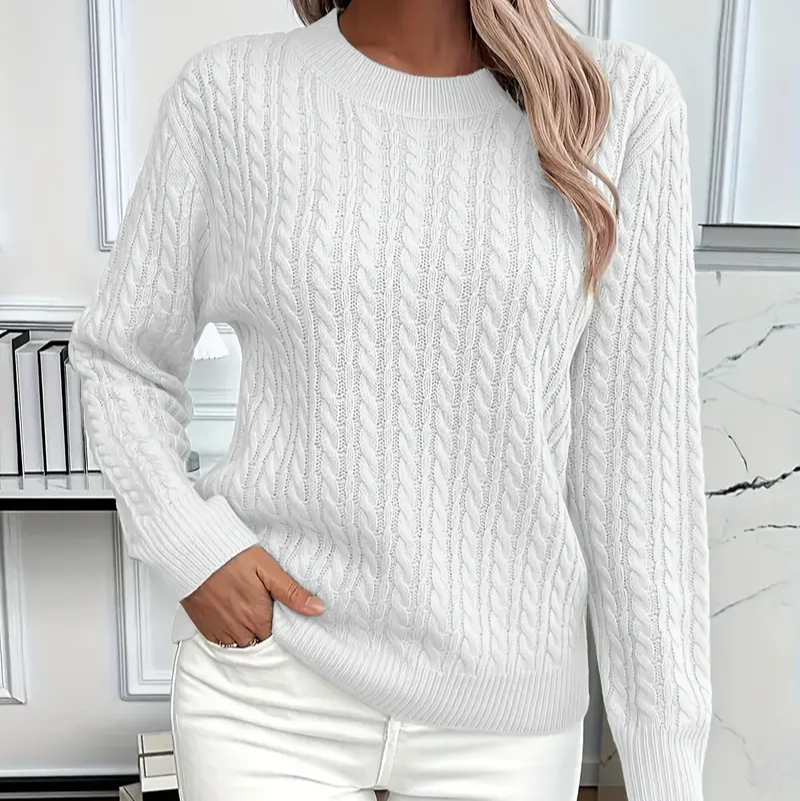 Femmes - Pull à coupe classique - aspect tricot torsadé