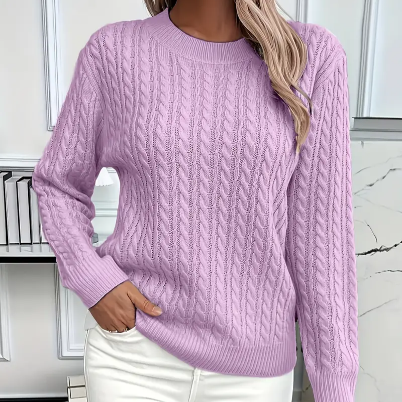 Femmes - Pull à coupe classique - aspect tricot torsadé