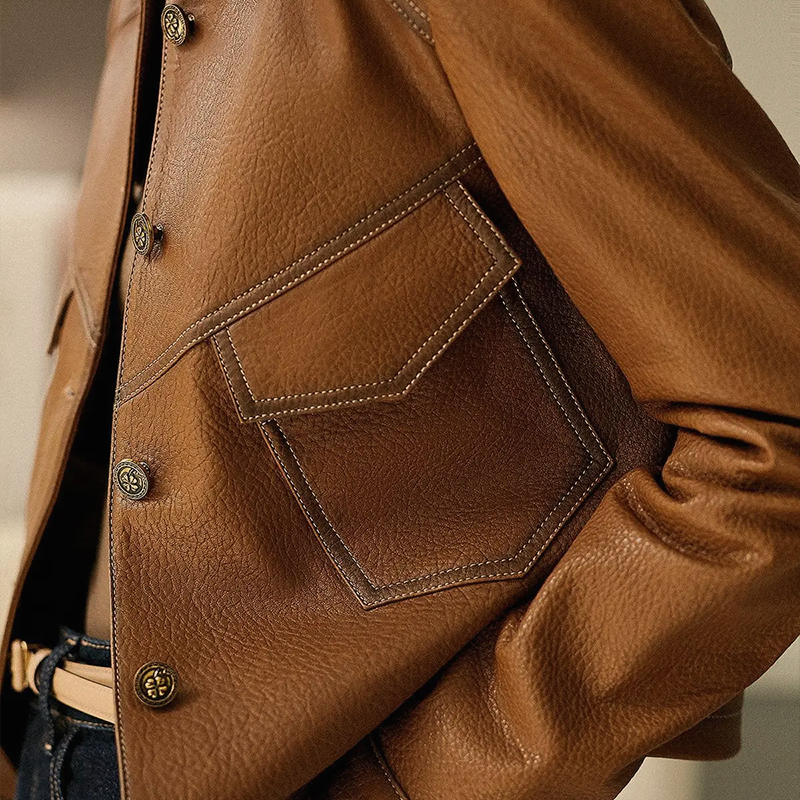 Femmes - Veste à manches longues - Cuir - Style élégant et moderne - Veste tendance pour toutes occasions