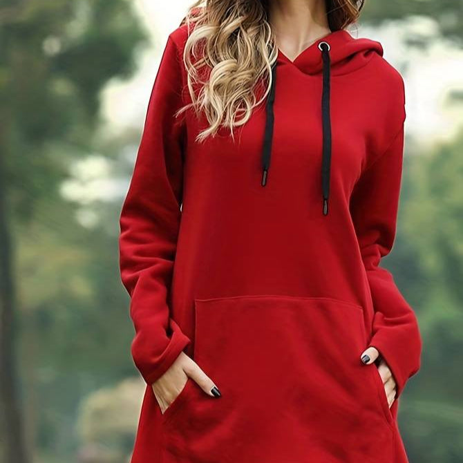 Femmes - Sweat à Capuche Long - Doux et Élégant - Style Confortable pour Toutes Occasions