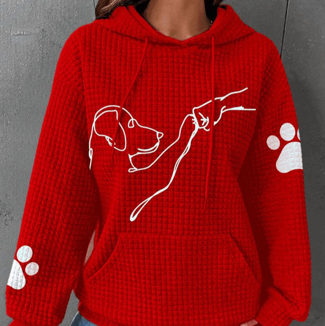 Femmes - Sweat - Capuche douillet - Imprimé adorable de chien - Confort et style pour tous les jours