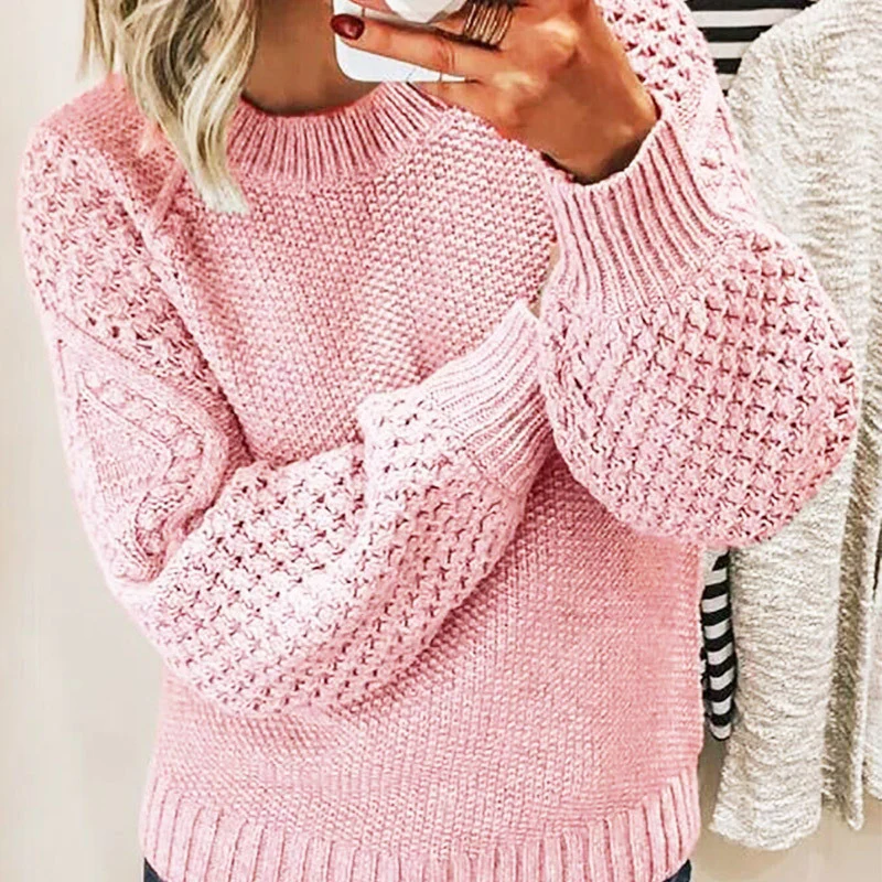 Femmes - Pull en tricot surdimensionné - Laine