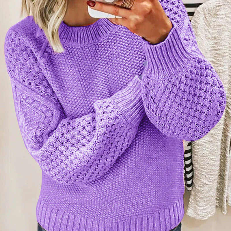 Femmes - Pull en tricot surdimensionné - Laine