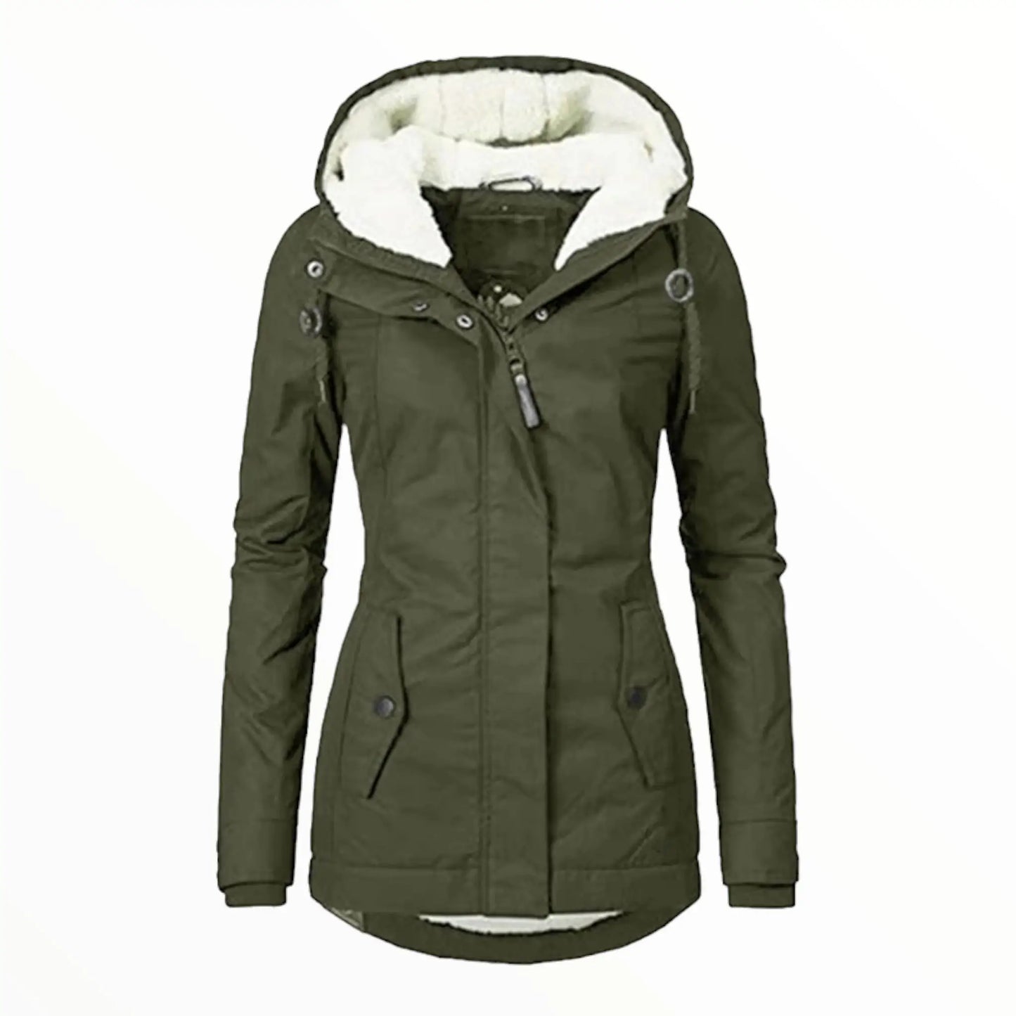 Femmes - Veste parka - Fausse fourrure - Chaleur douillette avec bordure - Parfaite pour les aventures par temps froid