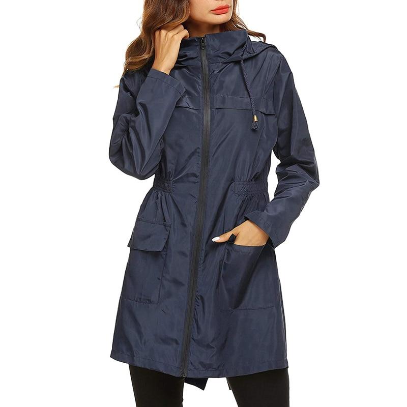 Femmes - Veste coupe-vent à capuche - Imperméable et légère - Parfaite pour les aventures en plein air