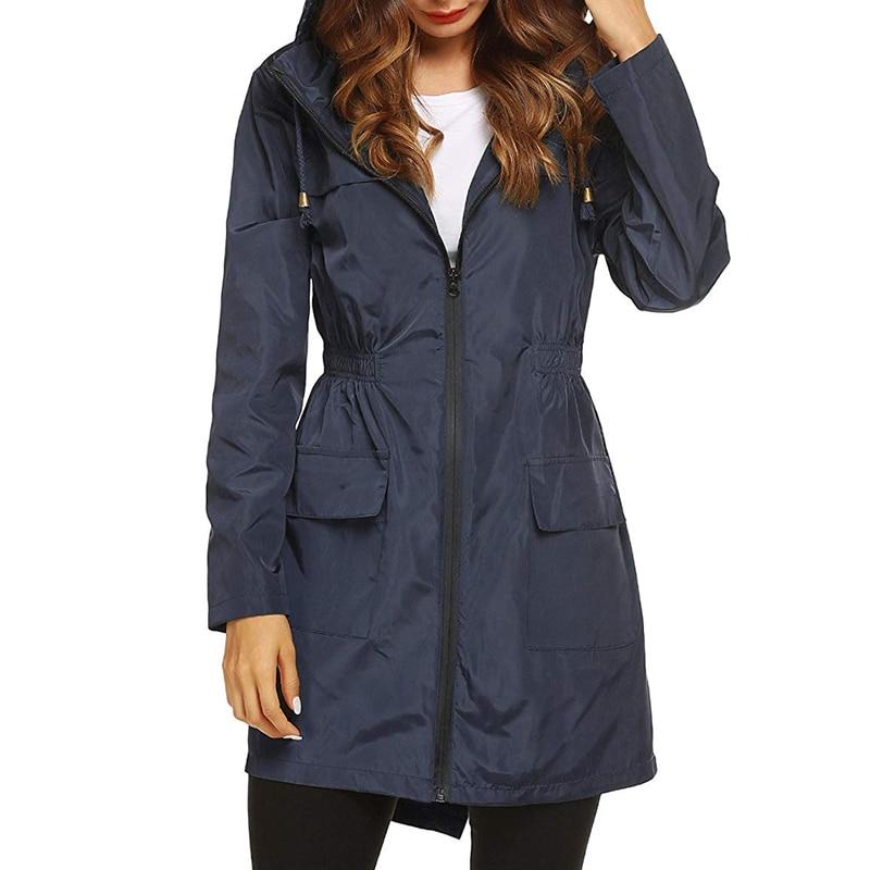 Femmes - Veste coupe-vent à capuche - Imperméable et légère - Parfaite pour les aventures en plein air