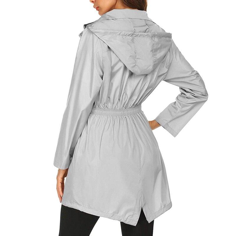Femmes - Veste coupe-vent à capuche - Imperméable et légère - Parfaite pour les aventures en plein air