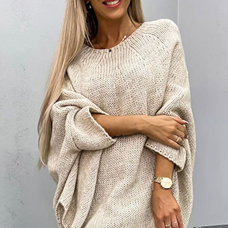 Femmes - Pull en tricot à coupe surdimensionnée - Laine