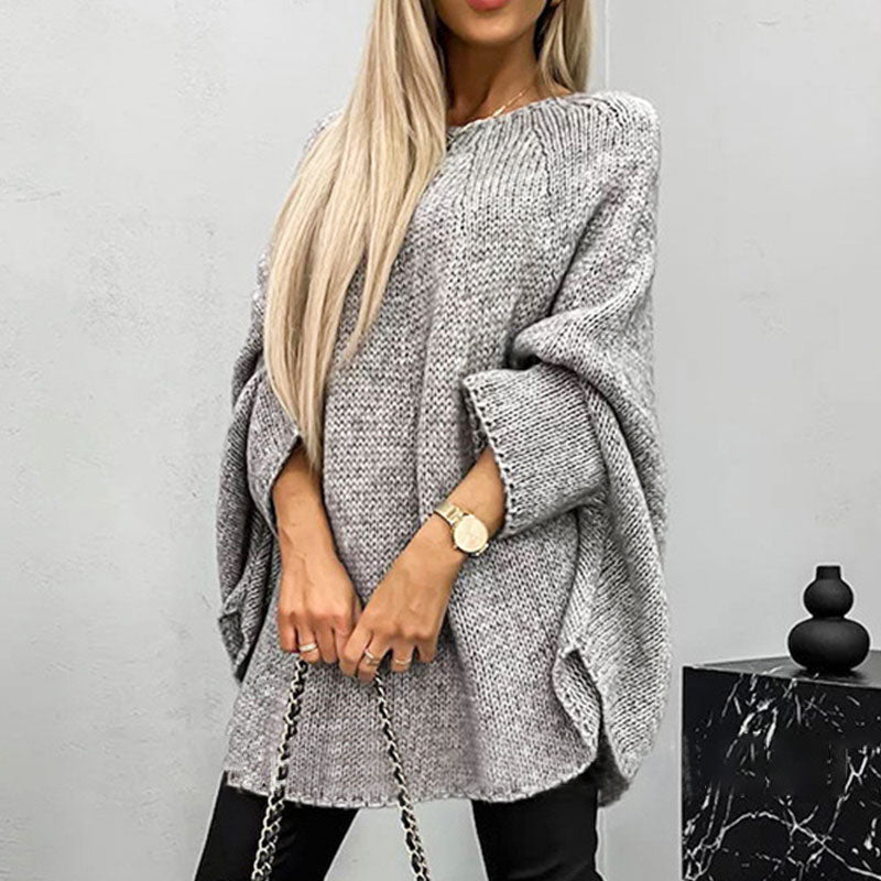 Femmes - Pull en tricot à coupe surdimensionnée - Laine