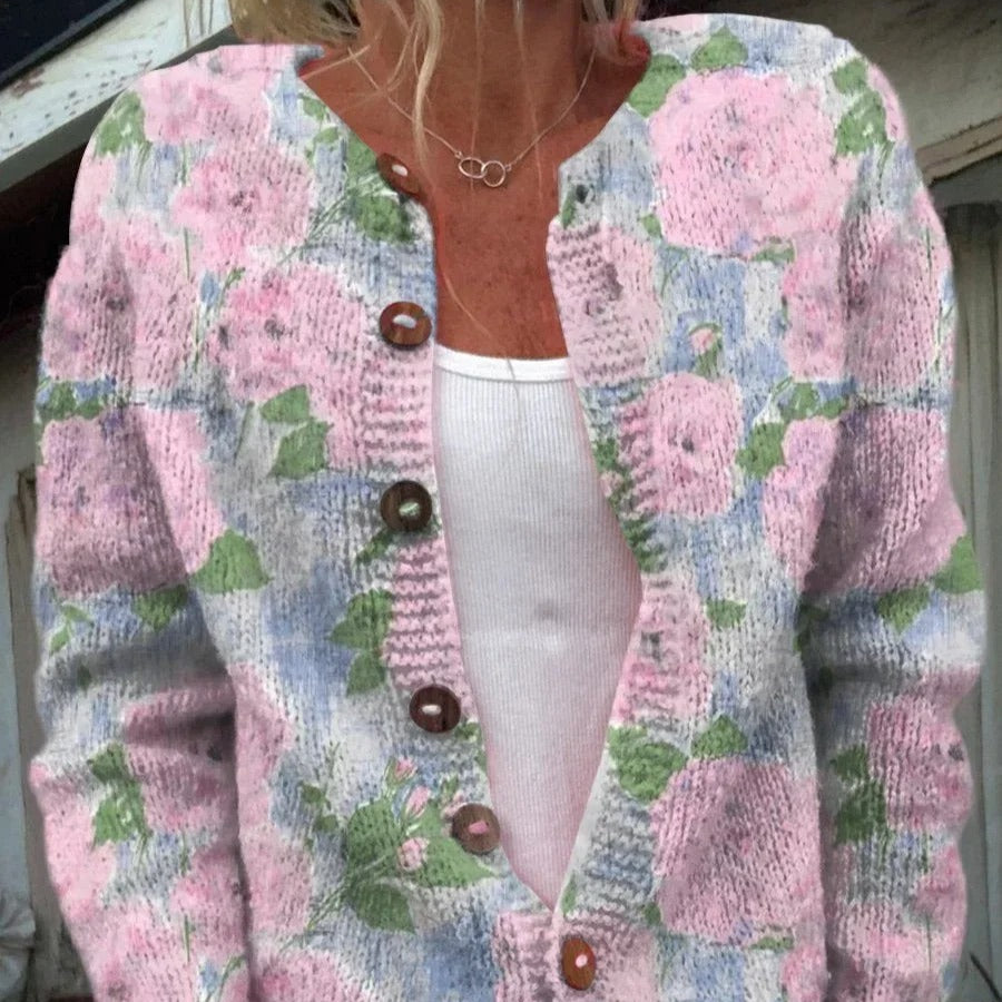 Femmes - Cardigan à fleurs - Tissu léger - Élégant et doux - Vêtement d'été parfait