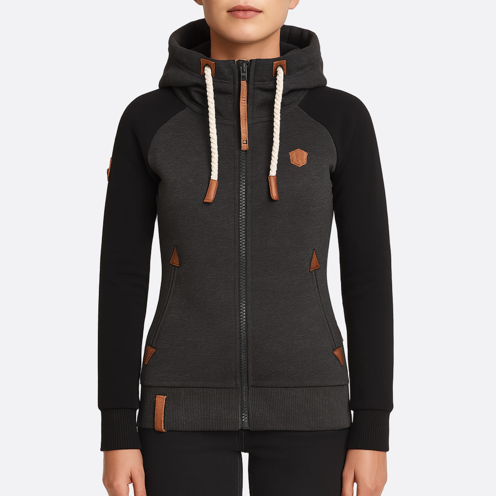 Femmes - Sweat - Capuche zippé en maille - Manches longues - Confort et style décontracté